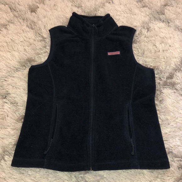 Vineyard Vines Fleece Navy Vest - Picture 2 of 4